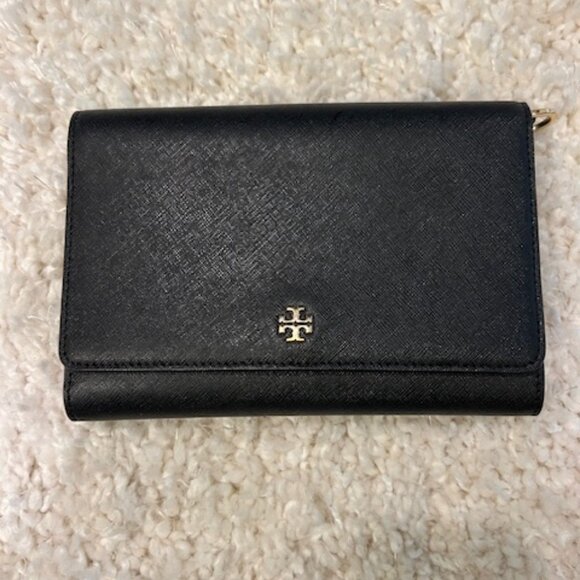 Tory Burch Robinson Saffiano Leather Wallet on a Chain Crossbody - Picture 3 of 6